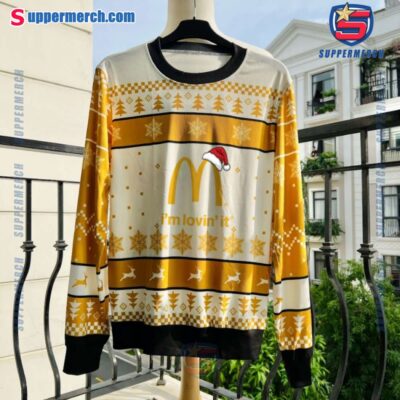 Mcdonald's Santa Hat Logo Christmas Sweater-a qA9XsSg
