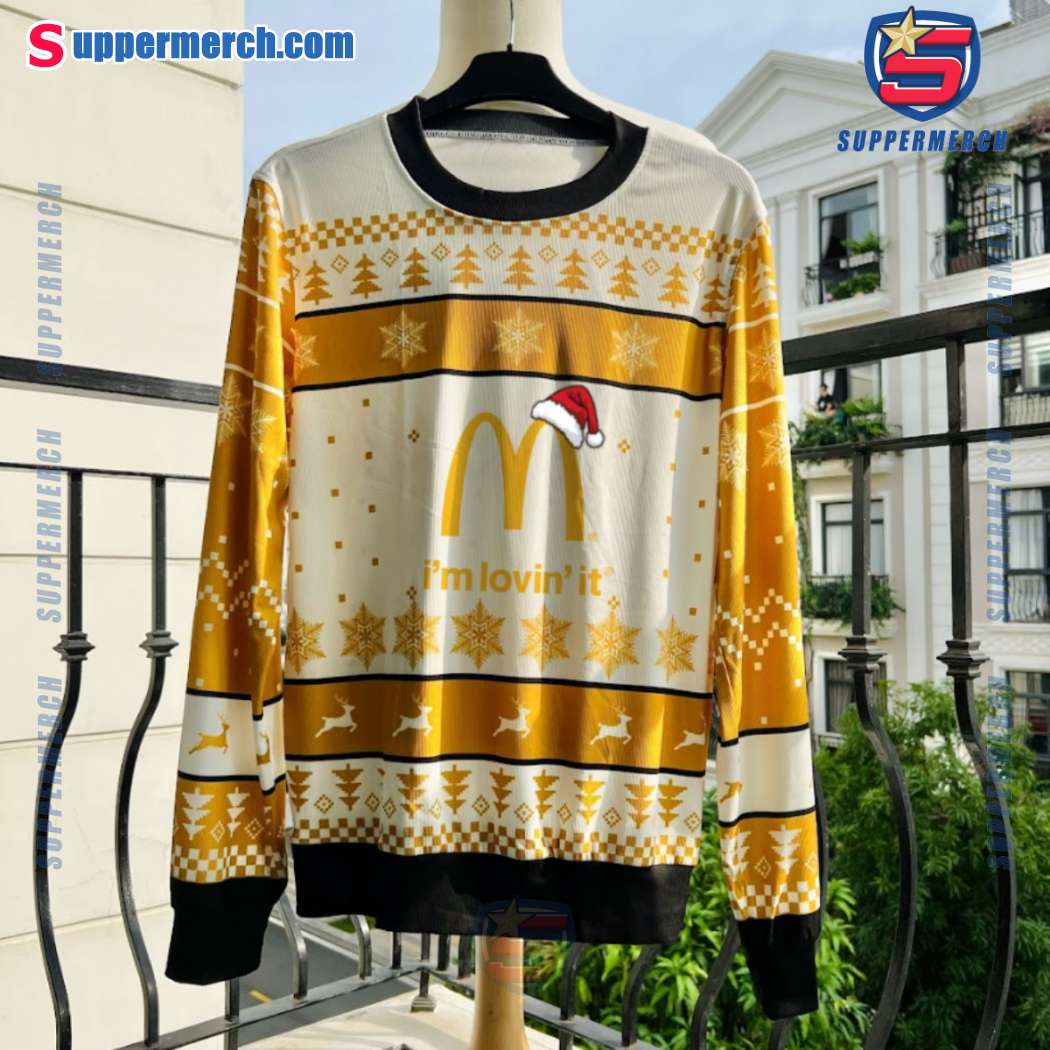 Mcdonald's Santa Hat Logo Christmas Sweater-a qA9XsSg