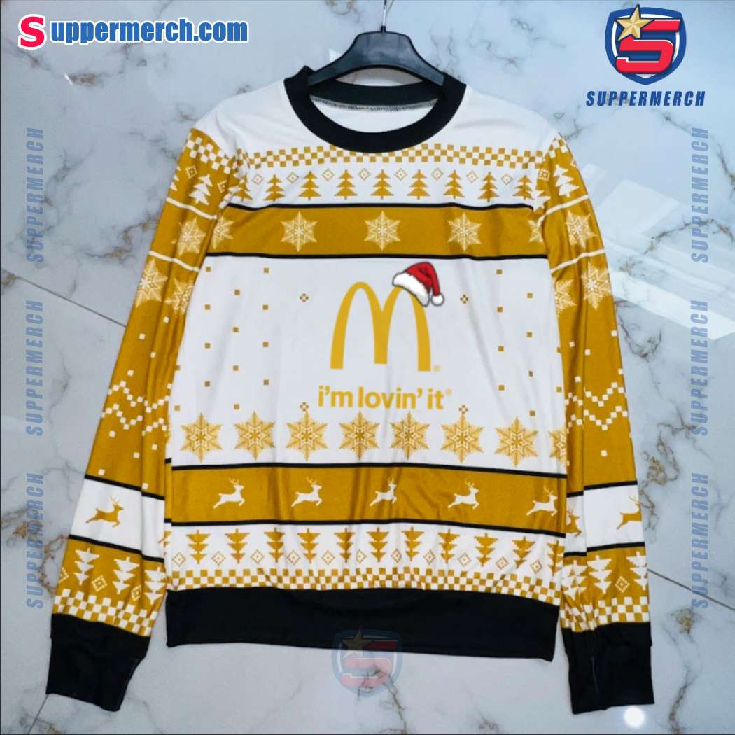 Mcdonald's Santa Hat Logo Christmas Sweater-c HPNAzT3