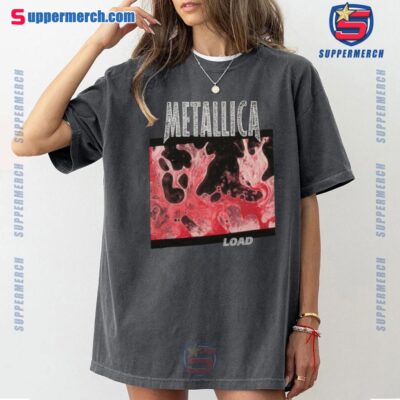 Metallica Load Album Cover Graphic Double Sided Print T-shirt tQWpz2Y