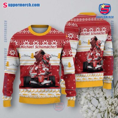 Michael Schumacher Racing Driver Ugly Christmas Sweater JgUDE1i