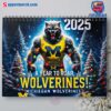 Michigan Wolverines Wall Hanging Calendar 2025-a tAzyxdF