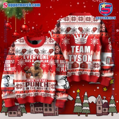 Mike Tyson Everyone Has A Plan Until They Get Punch In The Mouth Ugly Christmas Sweater vfW2VGL