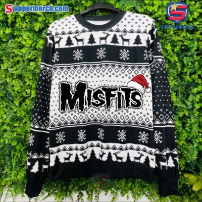 Misfits Christmas Hat Logo Sweater For Fans 0voAqHK
