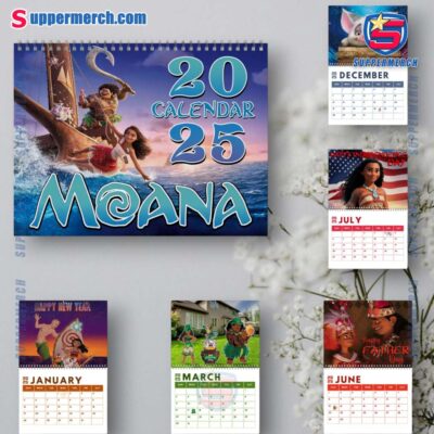 Moana Wall Hanging Calendar 2025 lxfjZHn