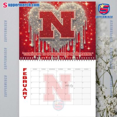 Nebraska Huskers Wall Hanging Calendar 2025-a 6oObBsu