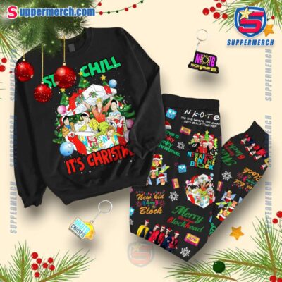 New Kids On The Block Stay Chill It's Christmas Pajamas Set FMRK0ts