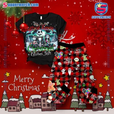 Nightmare Before Christmas This Is My Official Family Christmas Aurora Pajamas Set xZoY4AI