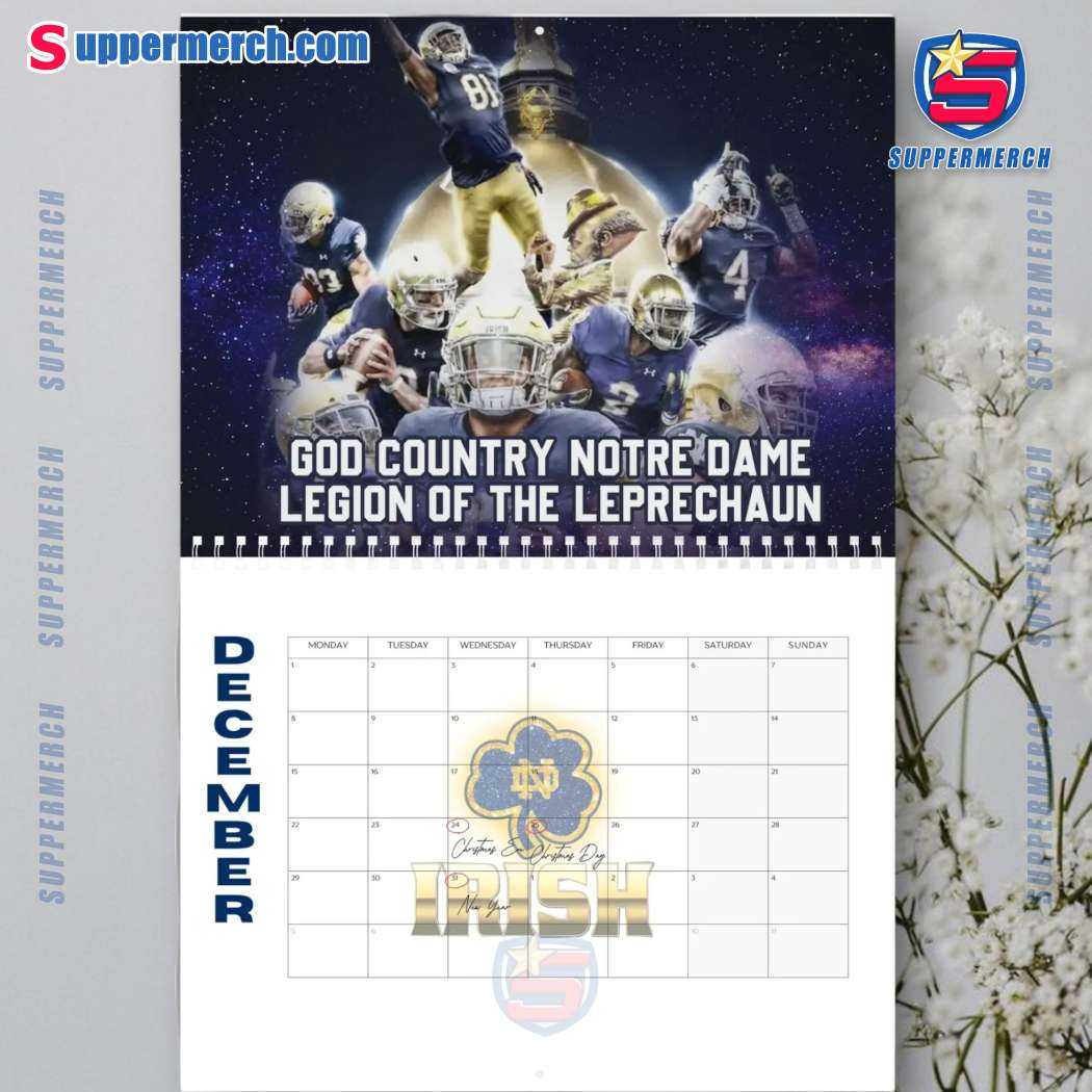 Notre Dame Fighting Irish Wall Hanging Calendar 2025-b YWmHNIf