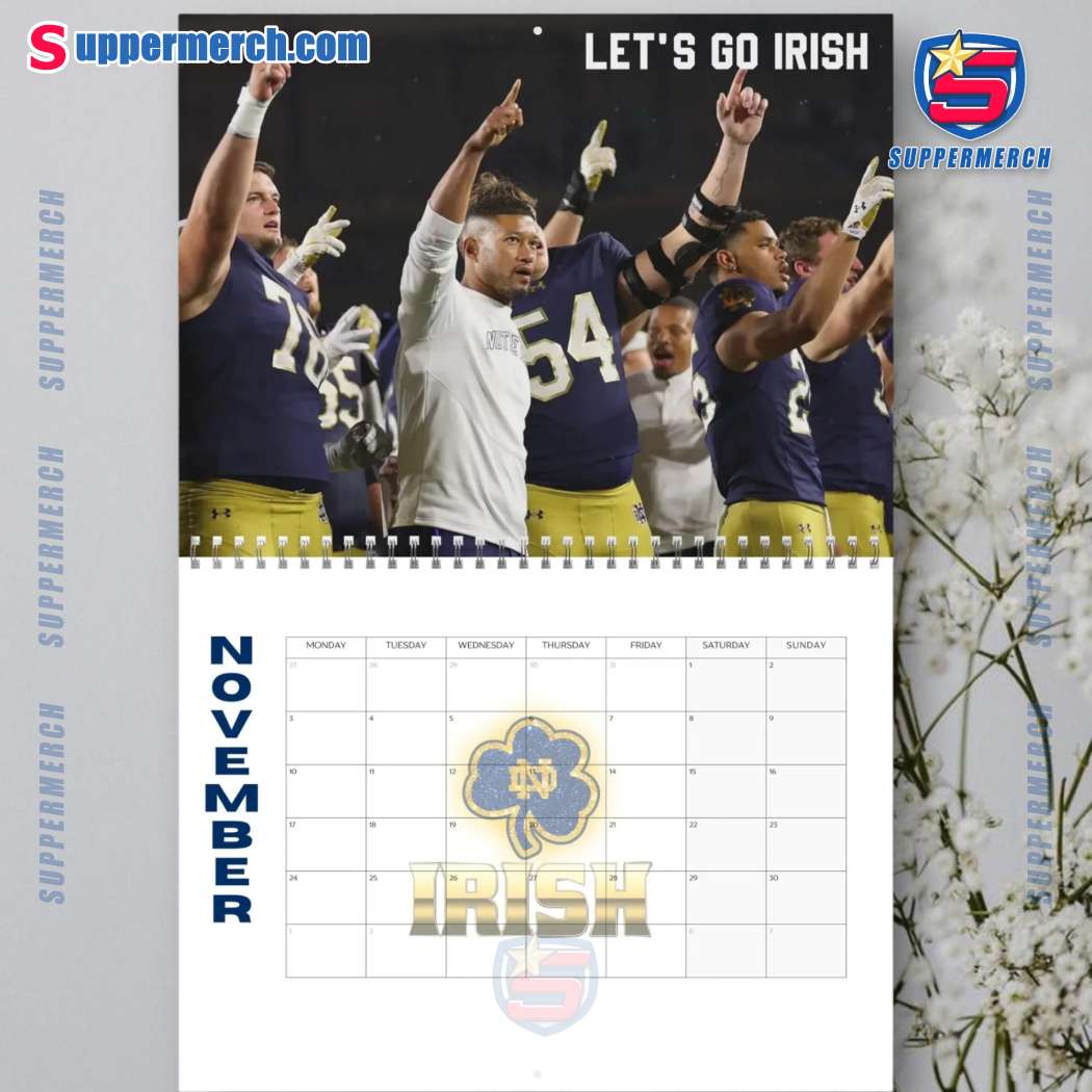 Notre Dame Fighting Irish Wall Hanging Calendar 2025-c ibmkHvO