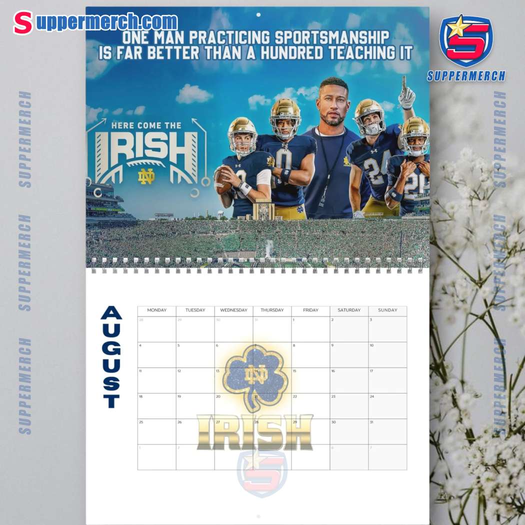 Notre Dame Fighting Irish Wall Hanging Calendar 2025-z N3REDut