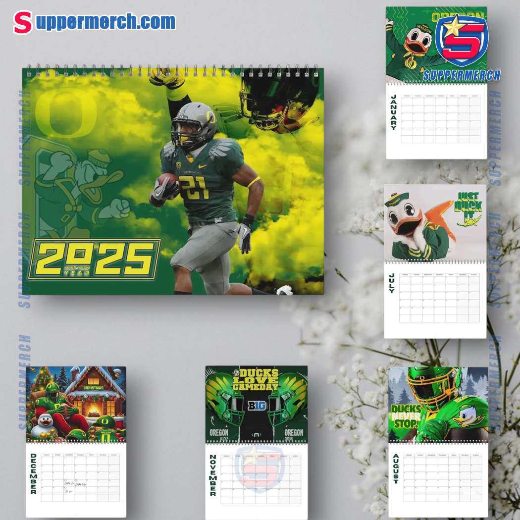 Oregon Ducks Wall Hanging Calendar 2025 vW8HPcd
