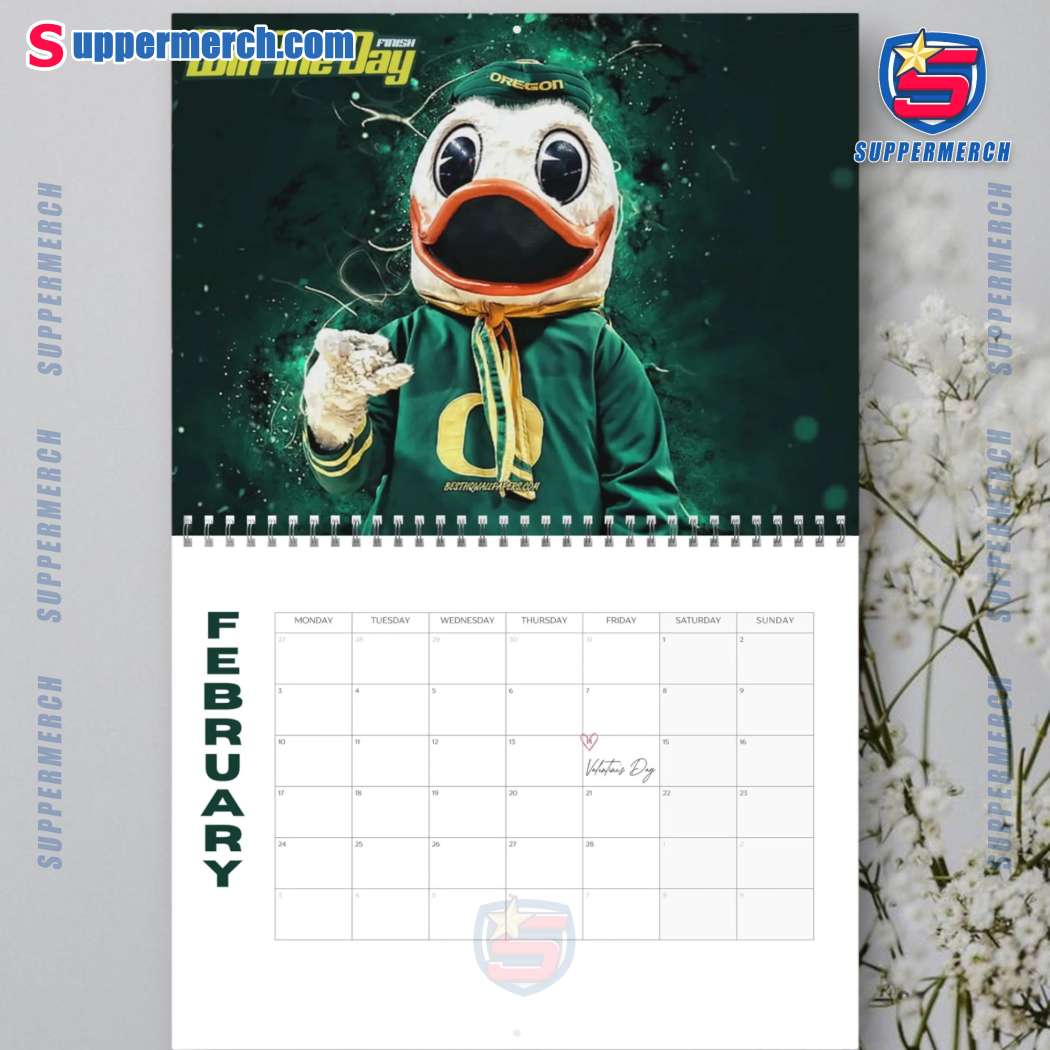 Oregon Ducks Wall Hanging Calendar 2025-c n2e9lNV