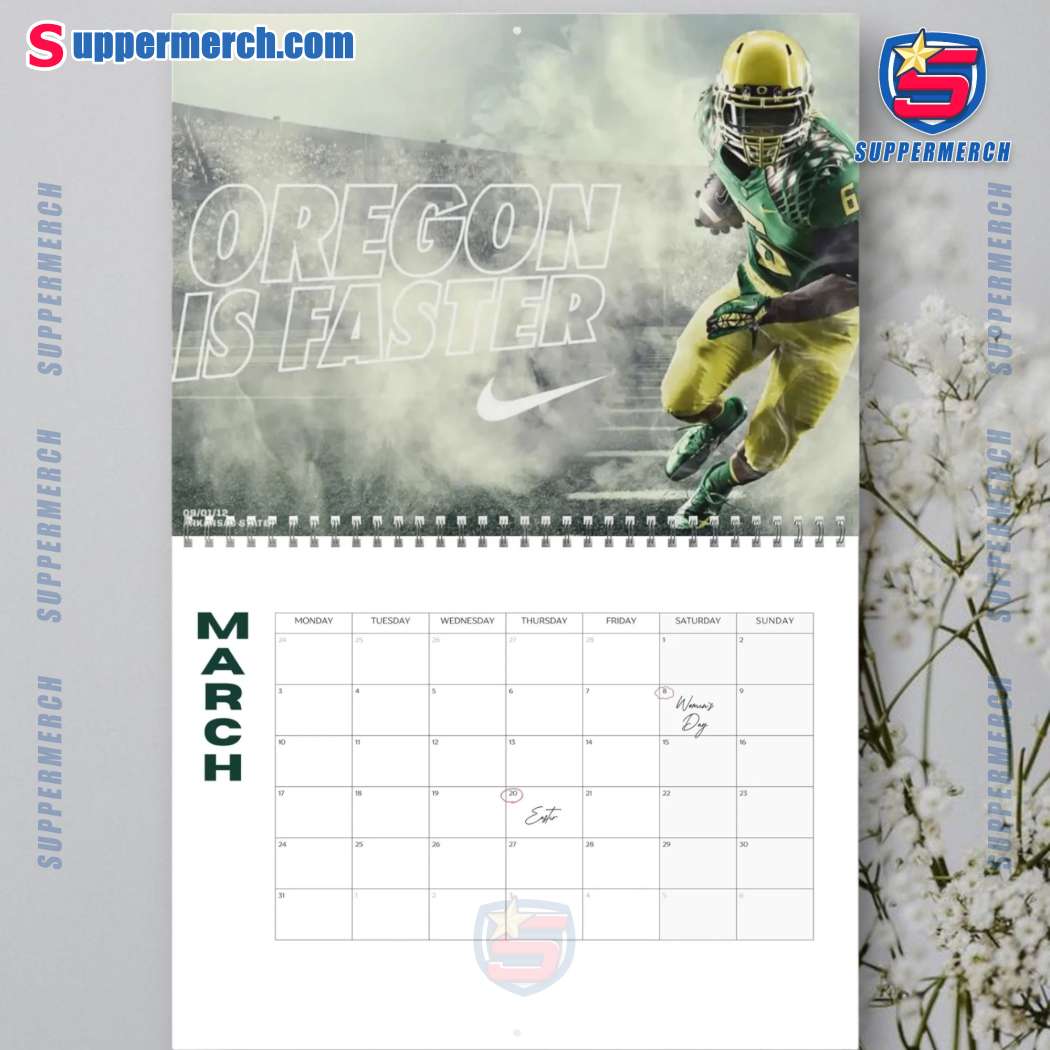 Oregon Ducks Wall Hanging Calendar 2025-x 8HTsKkw
