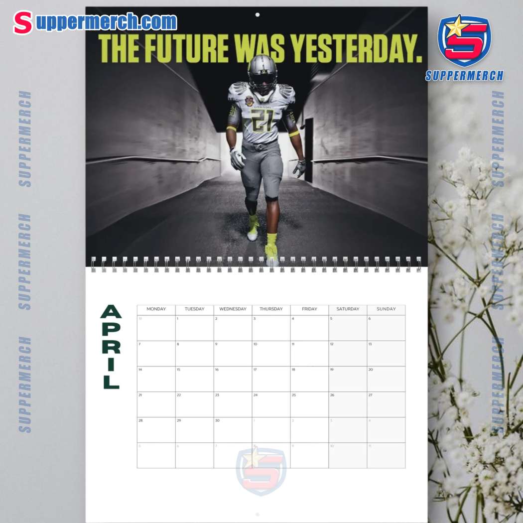 Oregon Ducks Wall Hanging Calendar 2025-y adJeoMn