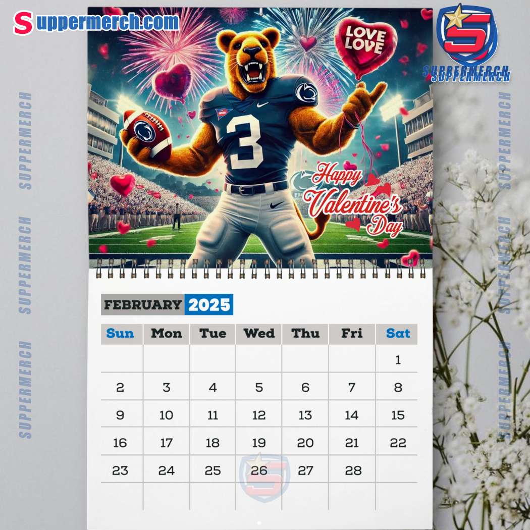 Penn State Nittany Lions Wall Hanging Calendar 2025-c 4o7lWXG