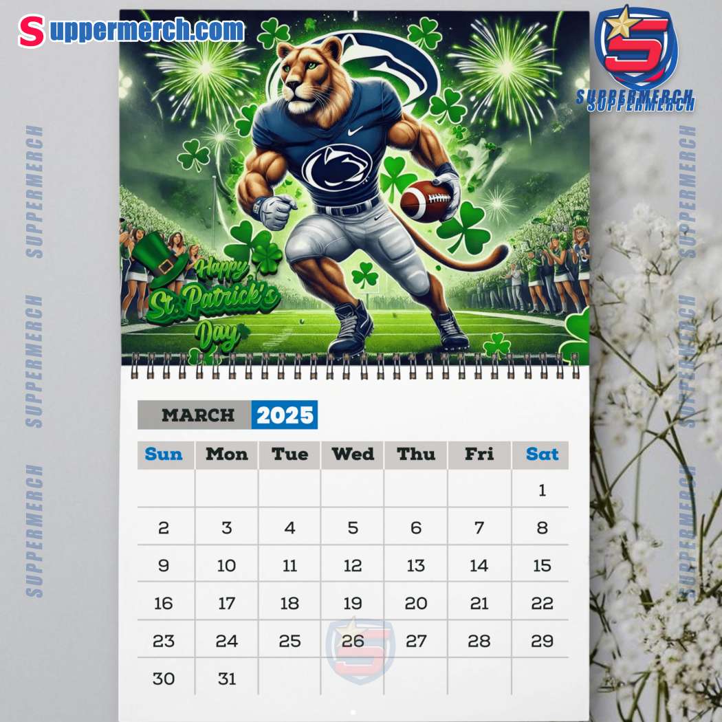 Penn State Nittany Lions Wall Hanging Calendar 2025-x UgM8FO0