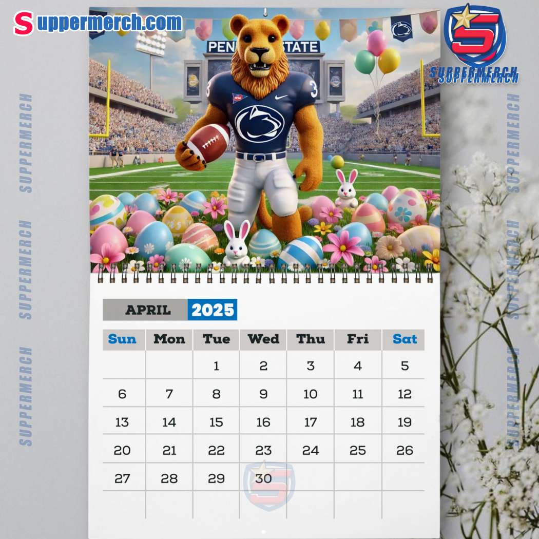 Penn State Nittany Lions Wall Hanging Calendar 2025-y rAvPJnB