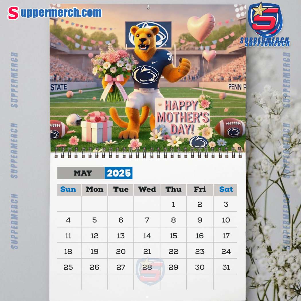 Penn State Nittany Lions Wall Hanging Calendar 2025-z vbT9txX