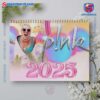Pink Singer Wall Hanging Calendar 2025 RWgdowN