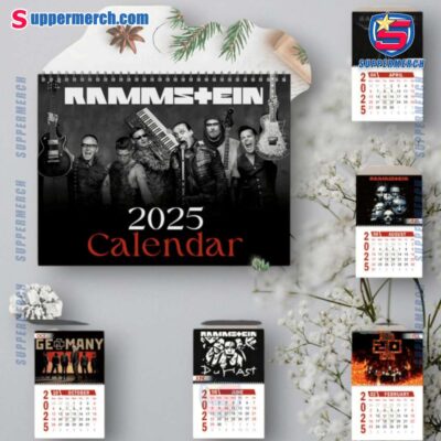 Rammstein Music Wall Hanging Calendar 2025 Susq3hW