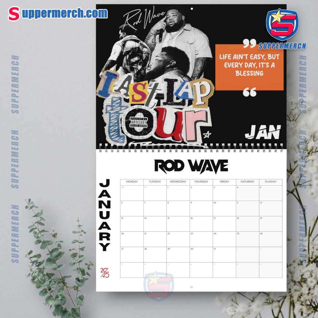 Rod Wave Wall Hanging Calendar 2025-b mDgZhPJ