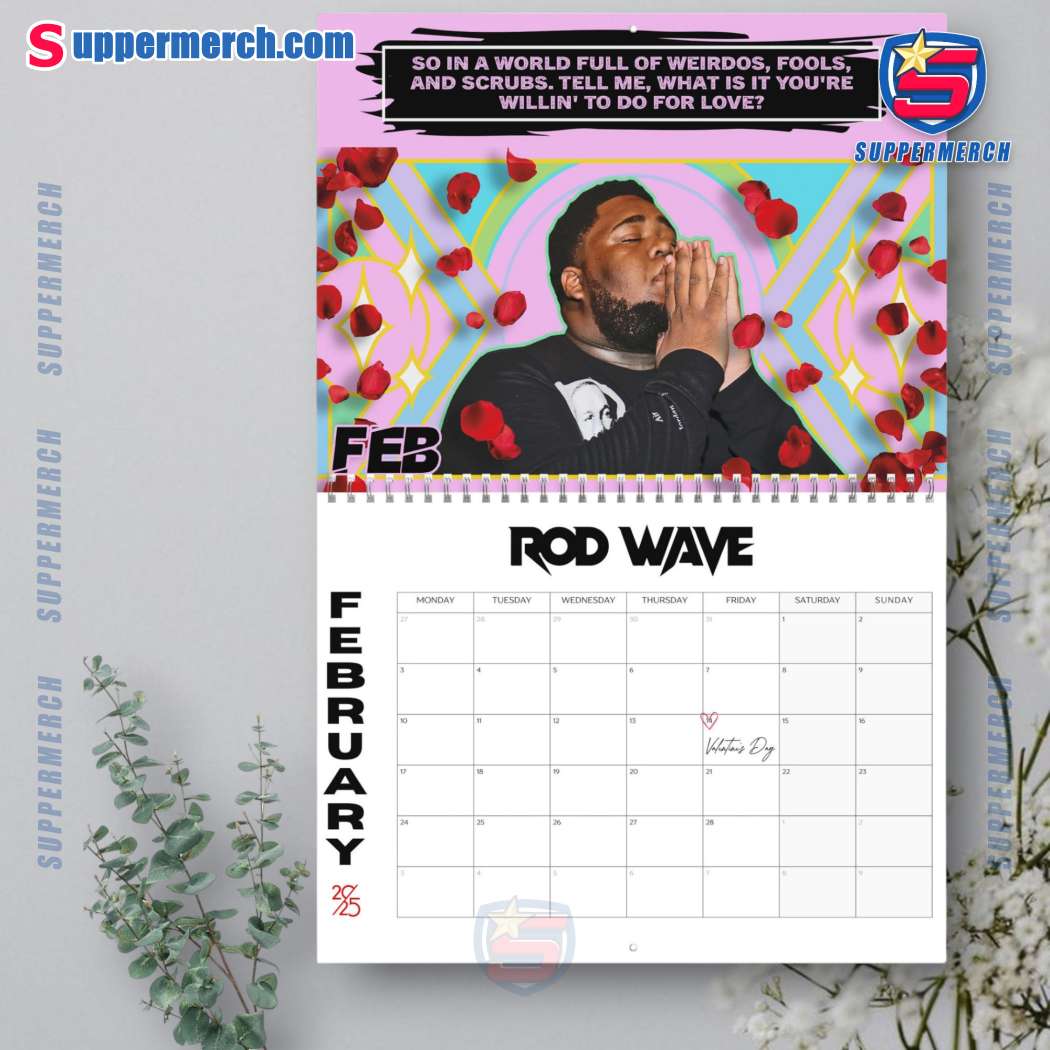 Rod Wave Wall Hanging Calendar 2025-c Y1MAicO