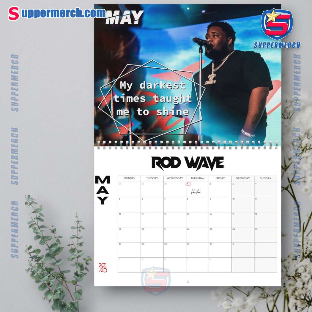 Rod Wave Wall Hanging Calendar 2025-y DSOBrZa