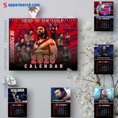 Roman Reigns WWE Wall Hanging Calendar 2025 wc34JP8