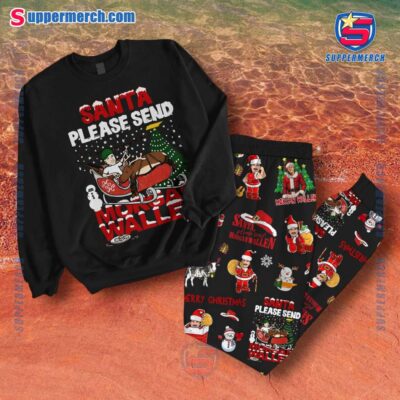 Santa Please Send Morgan Wallen Pajamas Set bHJyzgw