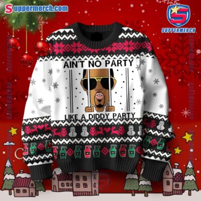 Sean Diddy Combs Ain't No Party Like A Diddy Party Ugly Christmas Sweater EWyTd1X