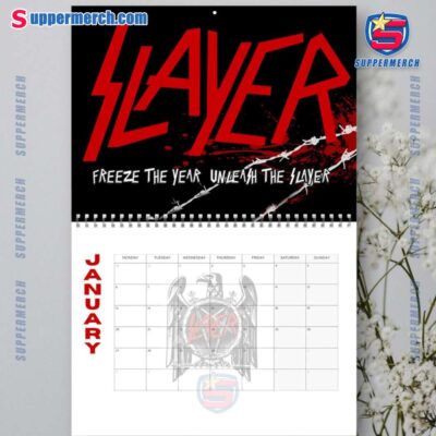 Slayer Band Wall Hanging Calendar 2025-a EwsM1FZ