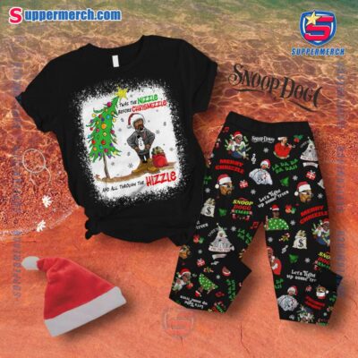 Snoop Dogg Twas The Nizzle Before Chrismizzle And All Through The Hizzle Pajamas Set qrAvPXS
