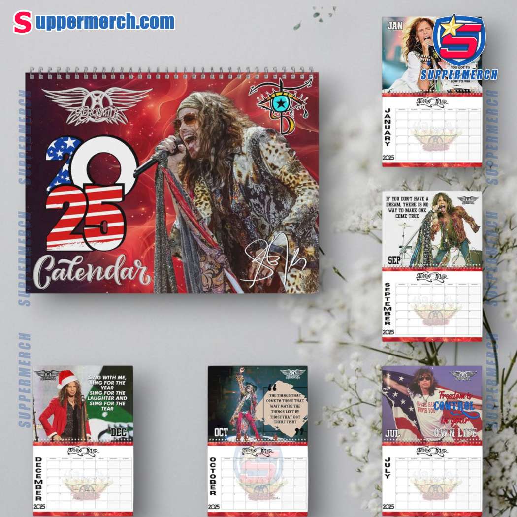 Steven Tyler Aerosmith Wall Hanging Calendar 2025 LjYzuwo