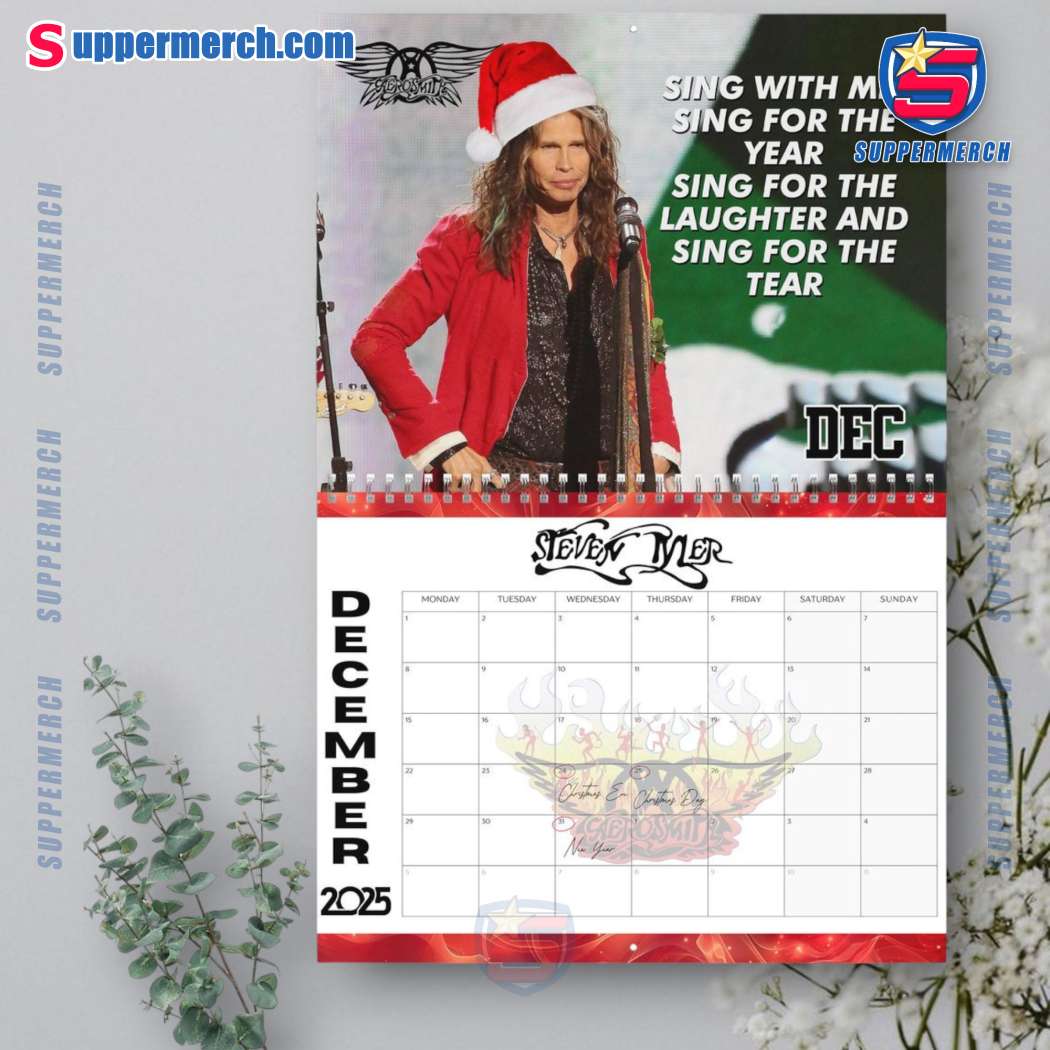 Steven Tyler Aerosmith Wall Hanging Calendar 2025-b nUOt05v