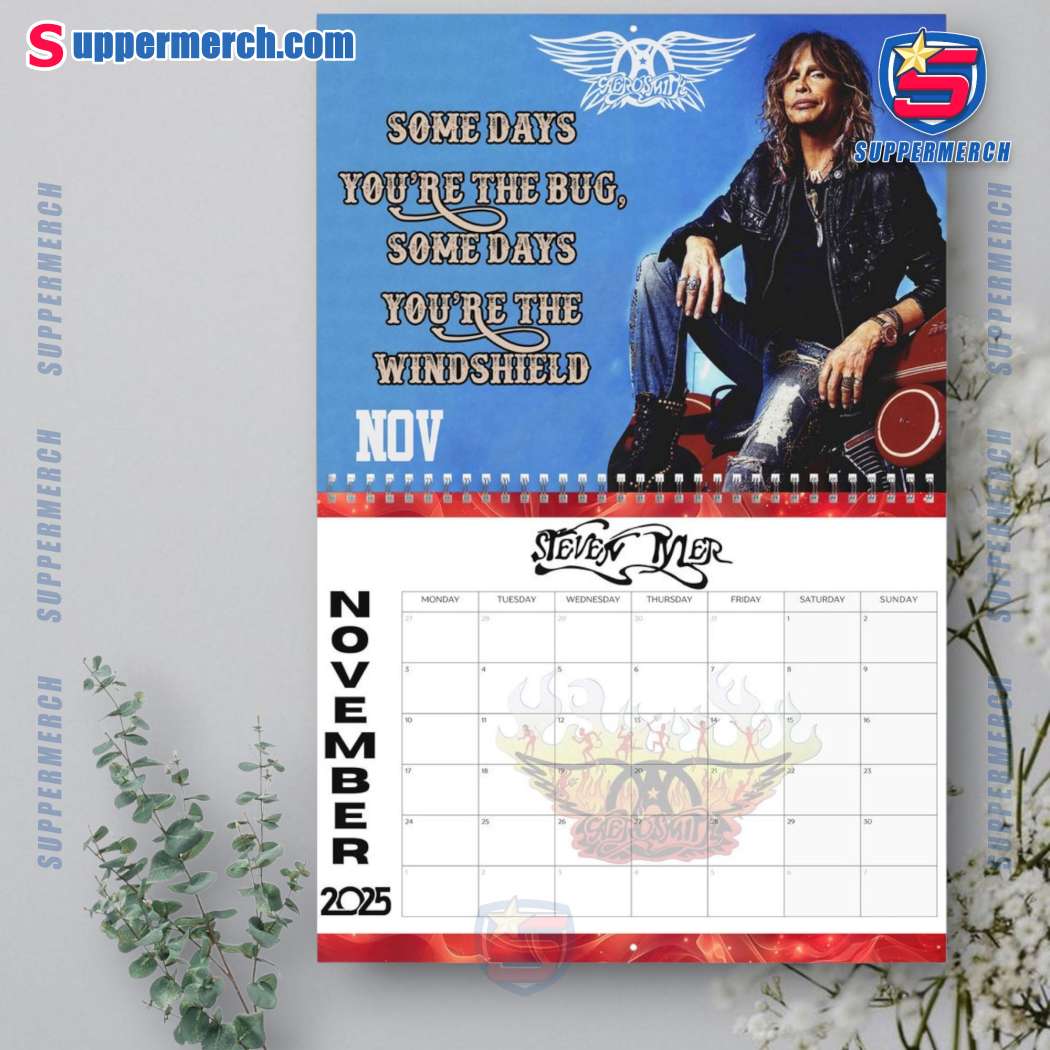 Steven Tyler Aerosmith Wall Hanging Calendar 2025-c xmyQEpo