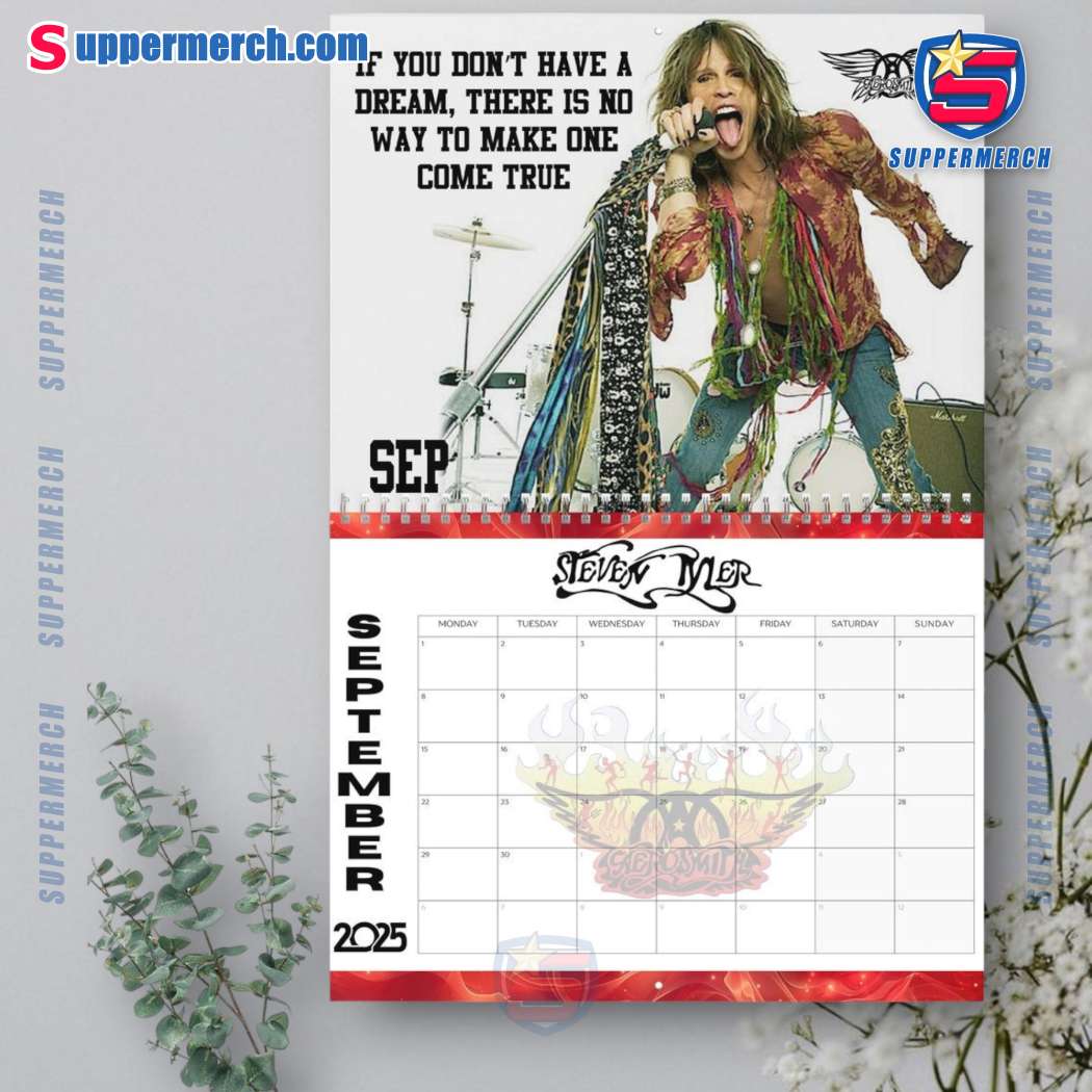 Steven Tyler Aerosmith Wall Hanging Calendar 2025-y AFTVYko