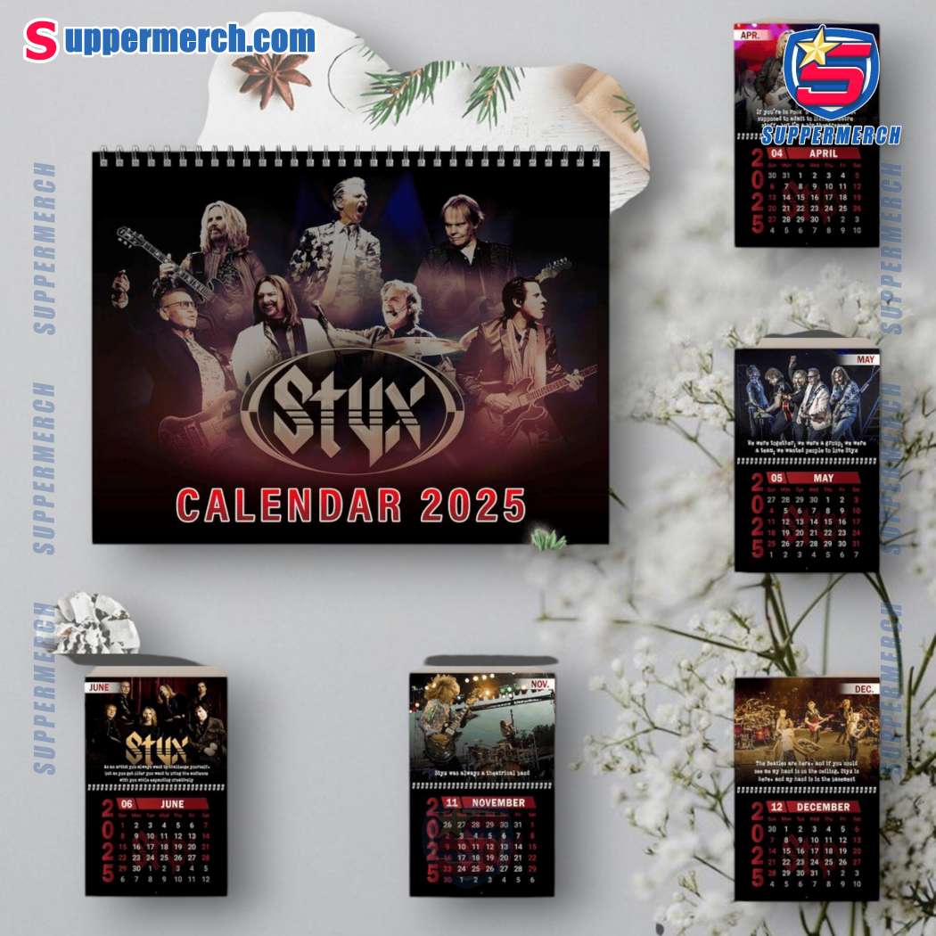 Styx Music Wall Hanging Calendar 2025 sZdNGQp