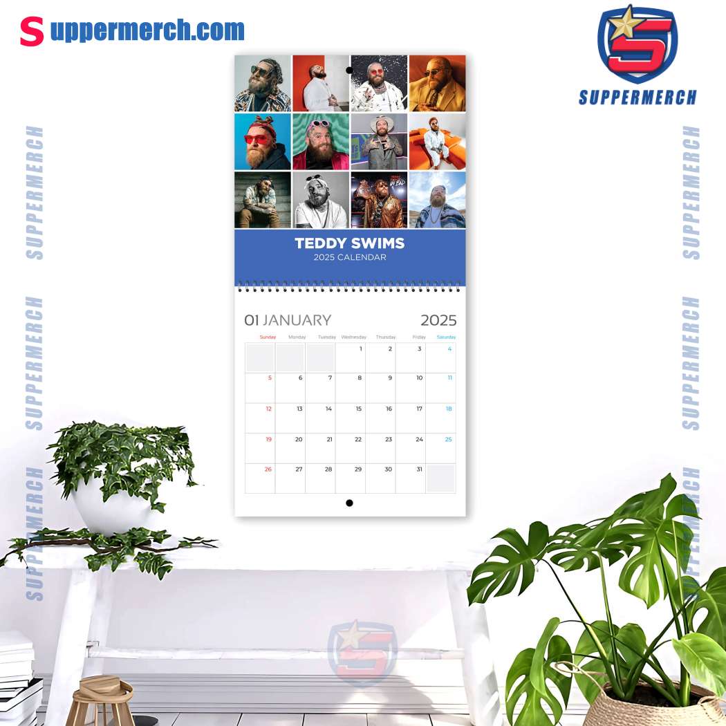 Teddy Swims Wall Hanging Calendar 2025-b L6xYclQ