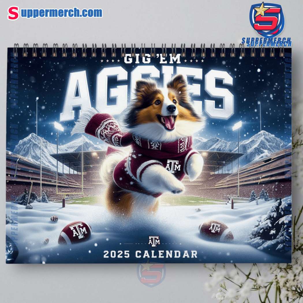 Texas A&M Aggies Wall Hanging Calendar 2025-a BPxqszT