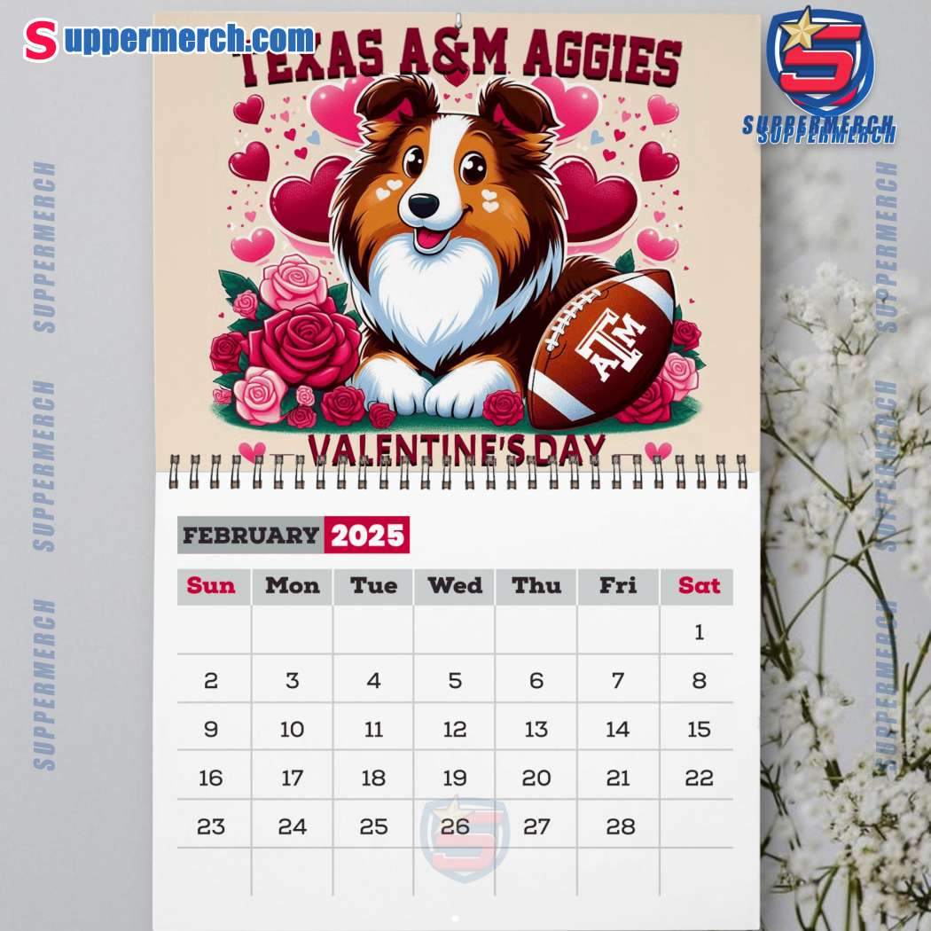 Texas A&M Aggies Wall Hanging Calendar 2025-c r75nV0H