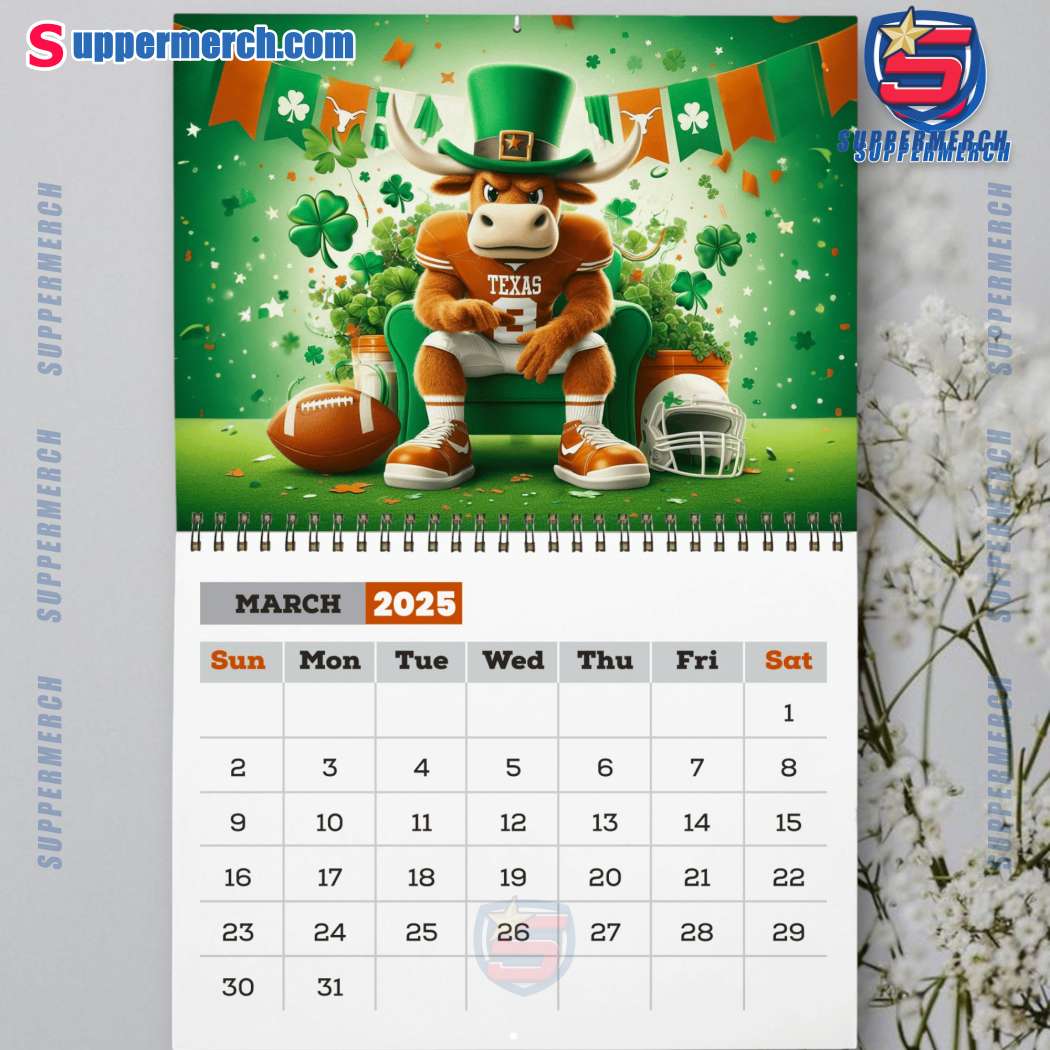 Texas Longhorns Wall Hanging Calendar 2025-x UZzetAF