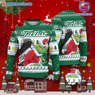 The Grinch Titleist Masters Tournament Golf Ugly Christmas Sweater g5PnIAH