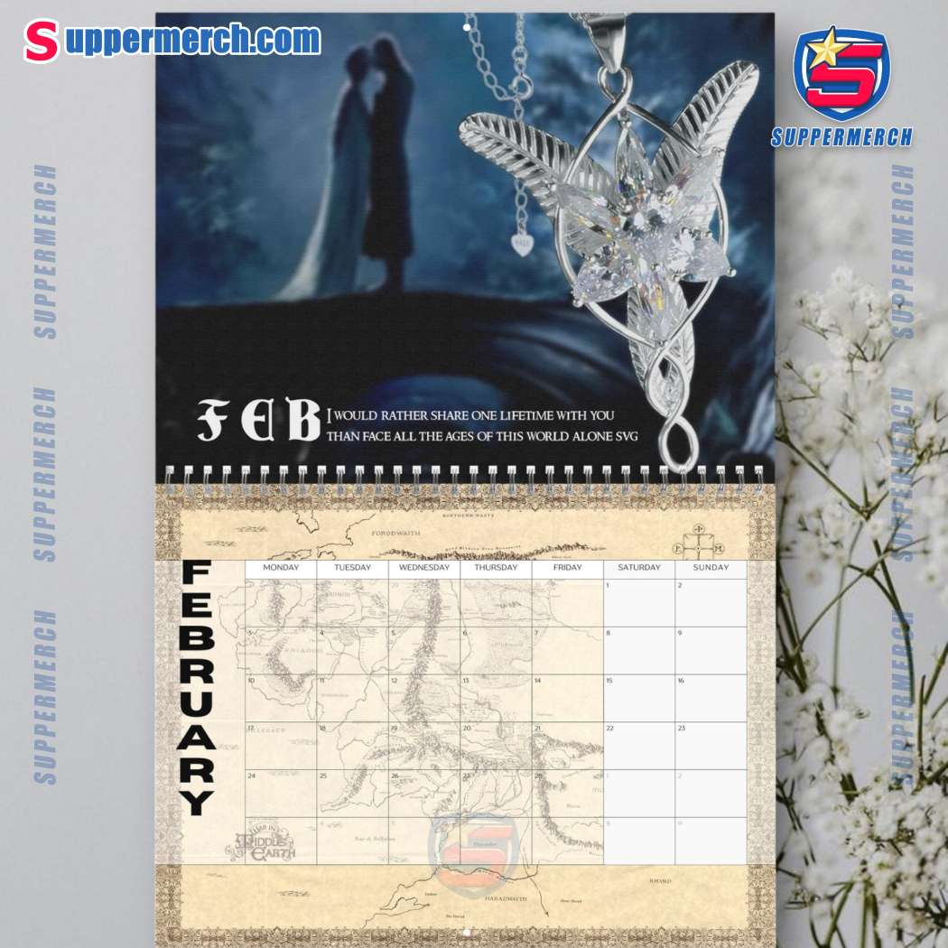 The Lord Of The Rings Wall Hanging Calendar 2025-c AWxK07r