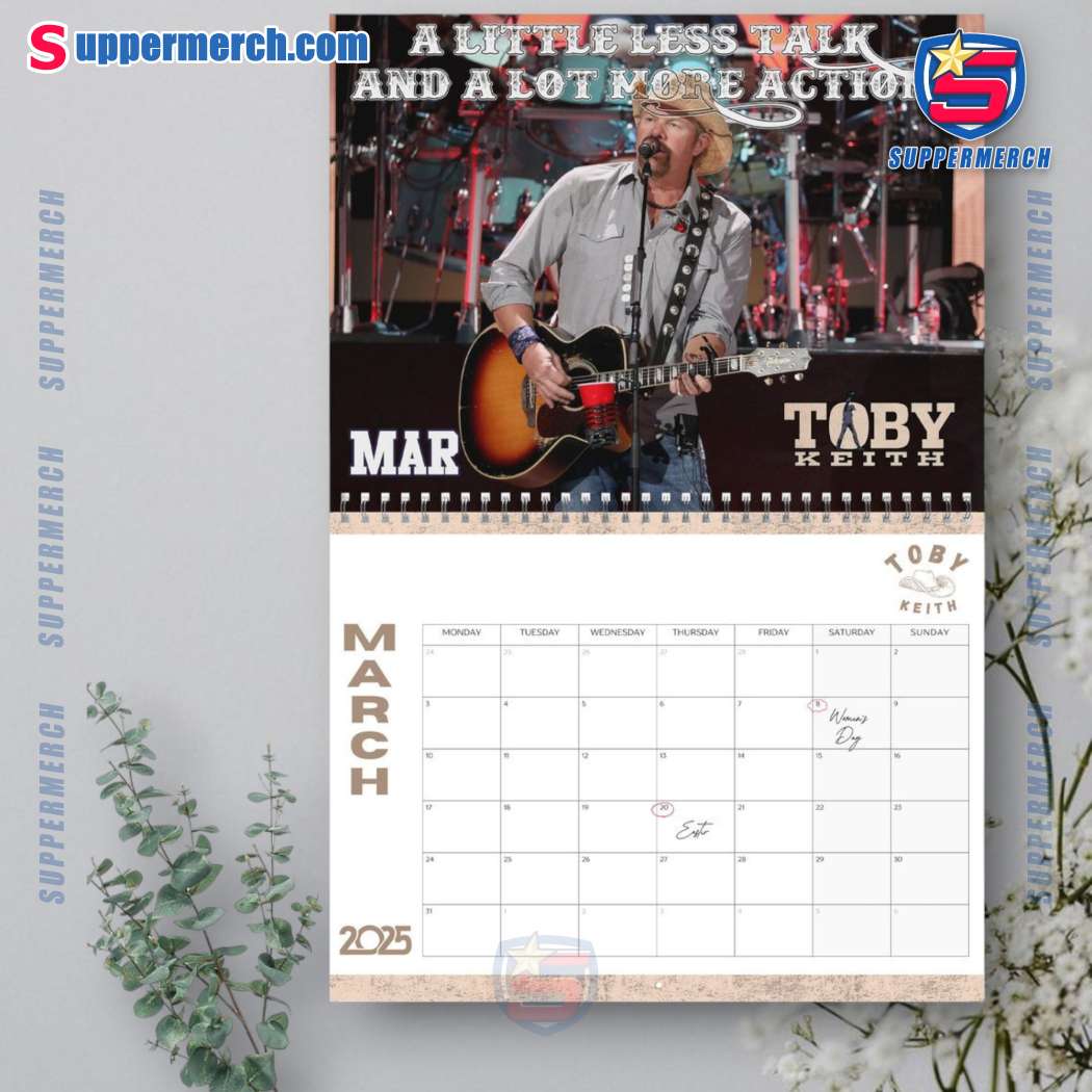 Toby Keith Wall Hanging Calendar 2025-b aSfPF8C