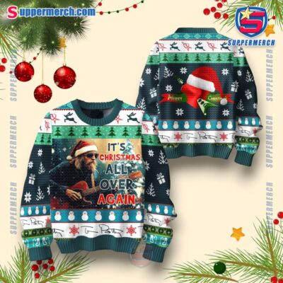 Tom Petty It's Christmas All Over Again Ugly Sweater FHusjNQ