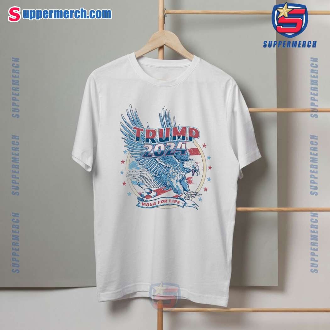 Trump 2024 Maga For Life American Eagle T-Shirt Tee Men Women-a vhRrXEx