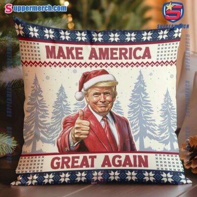 Trump Make America Great Again Ugly Christmas Pillowcase 5HsMZfC