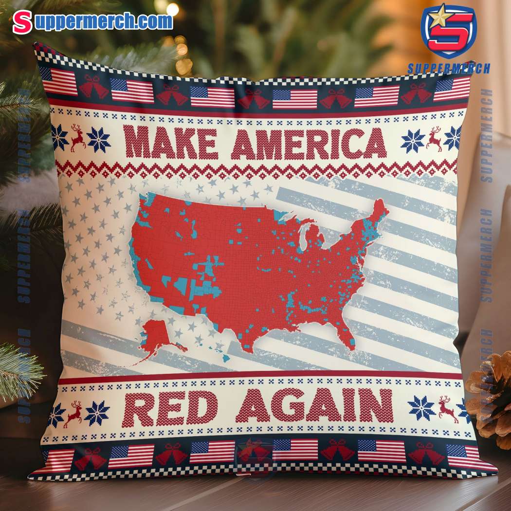 Trump Make America Red Again Election Map 2024 Christmas Pillowcase c5qU4o9