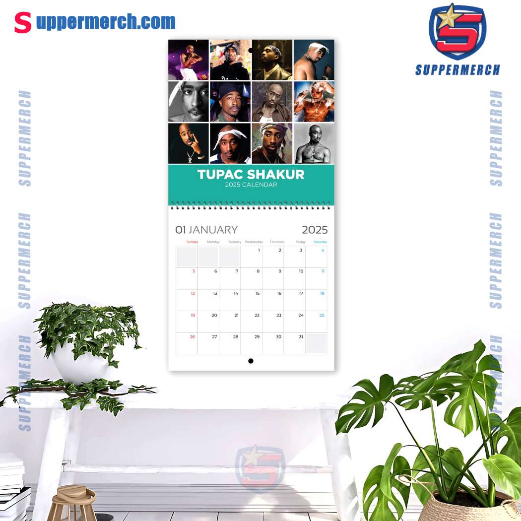 Tupac Shakur Wall Hanging Calendar 2025-b 73uG91b
